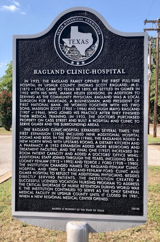 Ragland Clinic-Hospital Marker image. Click for full size.