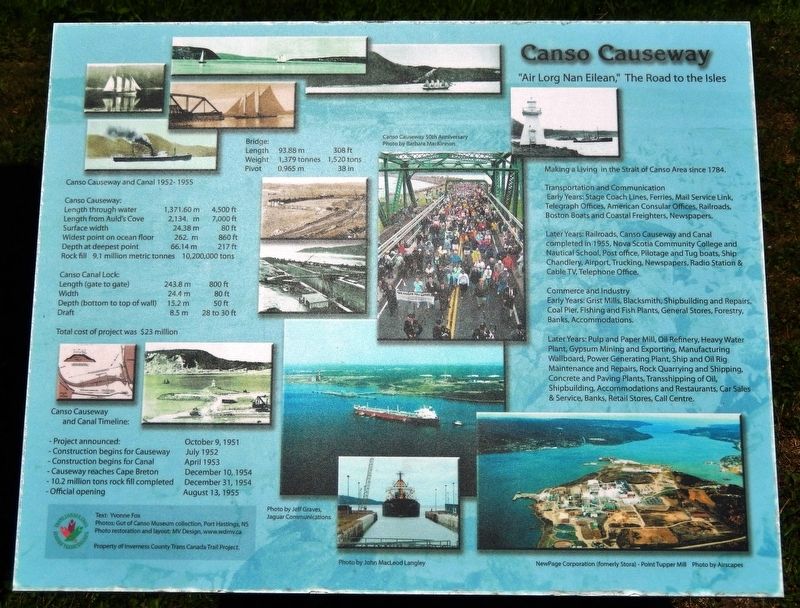 Canso Causeway Marker image. Click for full size.