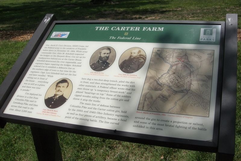 The Carter Farm - The Federal Line Marker image. Click for full size.
