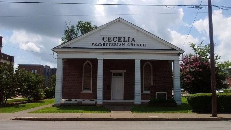 Cecelia Memorial Presbyterian Church Marker. Click for full size. Cecelia Memorial Presbyterian Church Marker image. Click for full size.