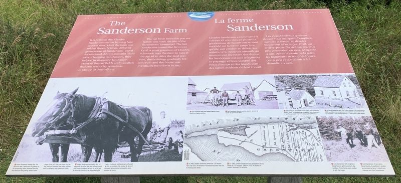 The Sanderson Farm/La ferme Sanderson Marker image. Click for full size.