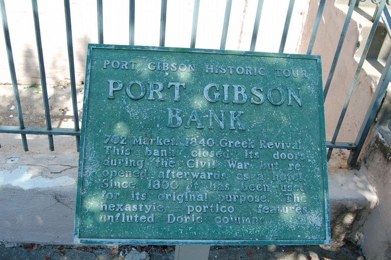 Port Gibson Bank Marker image. Click for full size.