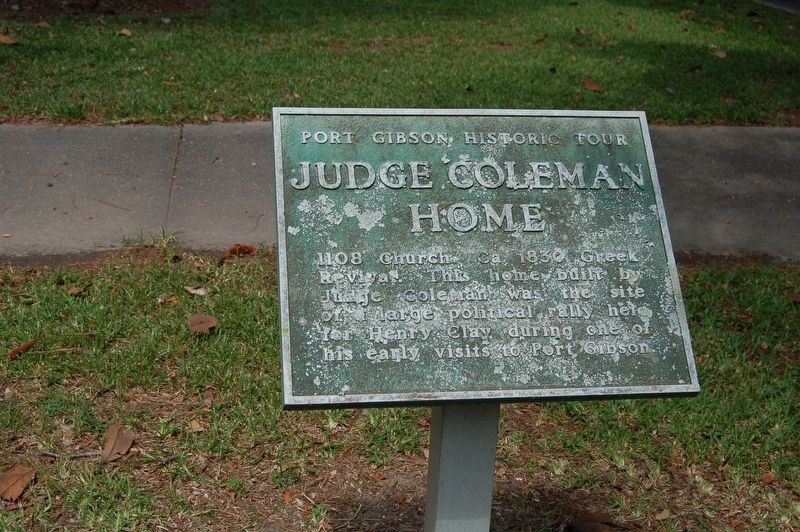 Judge Coleman Home Marker image. Click for full size.