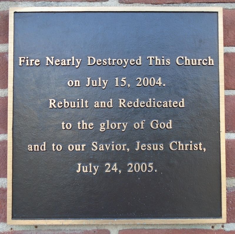 Masontown United Methodist Church Fire Marker image. Click for full size.