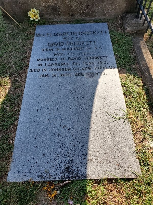 Grave of Elizabeth Crockett Marker image. Click for full size.
