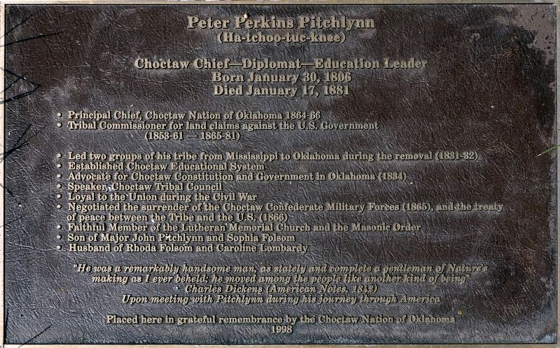Peter Perkins Pitchlynn Marker image. Click for full size.