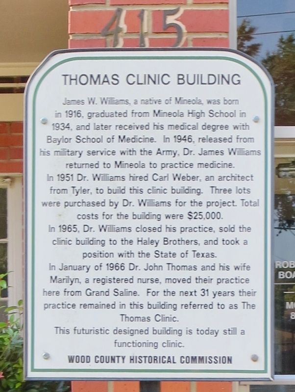 Thomas Clinic Building Marker image. Click for full size.