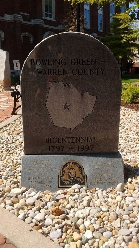 Bowling Green - Warren County Marker (side 1) image. Click for full size.