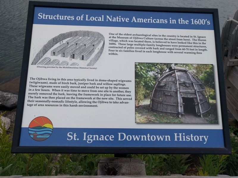 Structures of Local Native Americans in the 1600's Marker image. Click for full size.