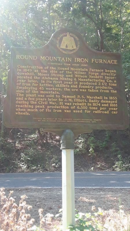 Round Mountain Iron Furance Marker (side 2) image. Click for full size.