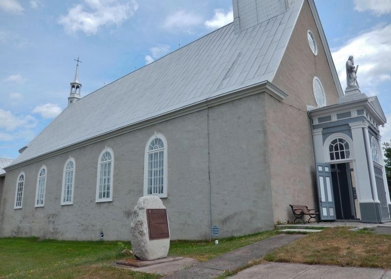 The Church of Saint-Andr Marker<br>(<i>wide view  marker near northwest corner of church</i>) image. Click for full size.
