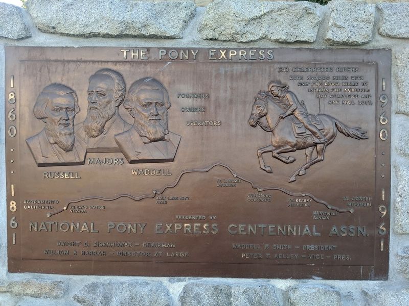National Pony Express Centennial Association image. Click for full size.