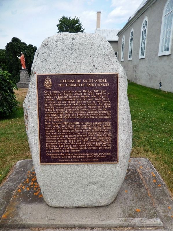 The Church of Saint-André Marker<br>(<i>tall view</i>) image. Click for full size.