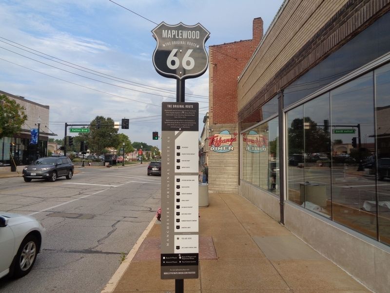 Map of Route 66 tribute and memorial plaques image. Click for full size.