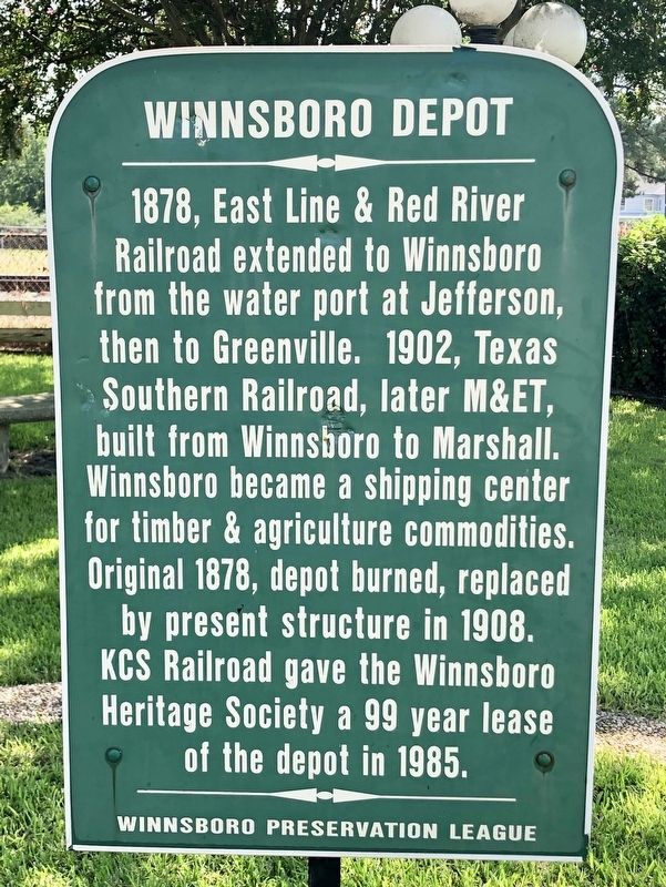 Winnsboro Depot Marker image. Click for full size.