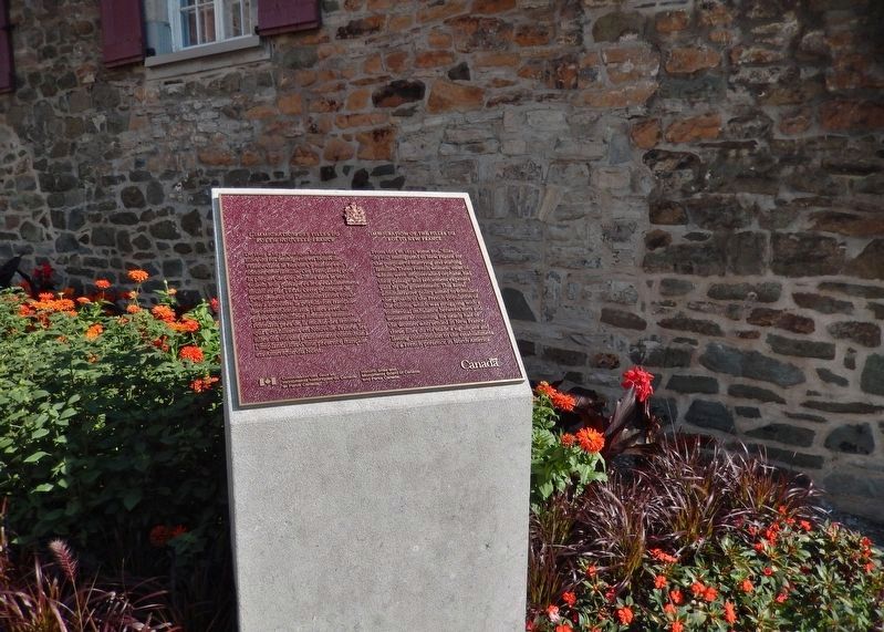Immigration of the Filles du Roi to New France Marker<br>(<i>wide view</i>) image. Click for full size.