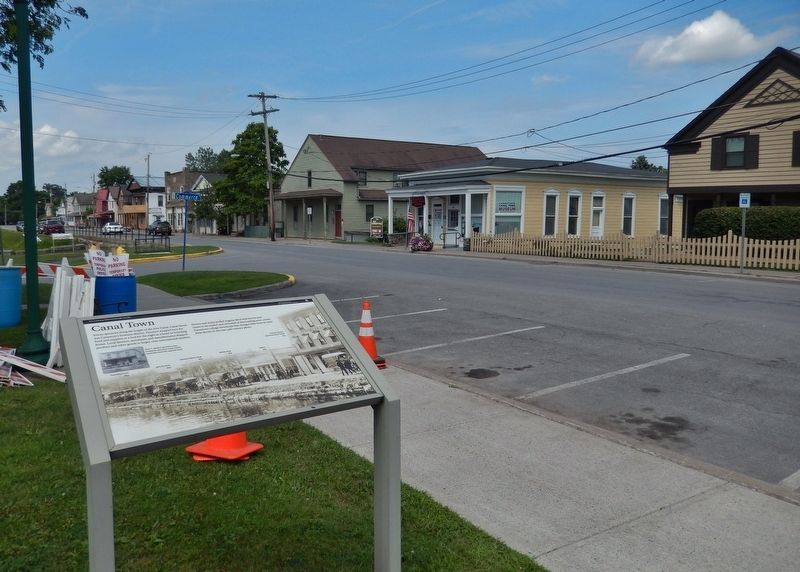 Canal Town Marker<br>(<i>wide view looking west along Canal Street</i>). Click for full size. Canal Town Marker<br>(<i>wide view looking west along Canal Street</i>) image. Click for full size.
