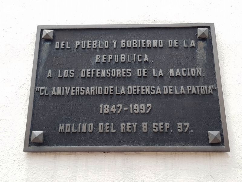 An additional Battle of Molino del Rey Marker on its 150th anniversary in 1997 image. Click for full size.