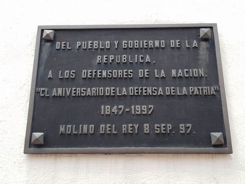 An additional Battle of Molino del Rey Marker on its 150th anniversary in 1997. Click for full size. An additional Battle of Molino del Rey Marker on its 150th anniversary in 1997 image. Click for full size.