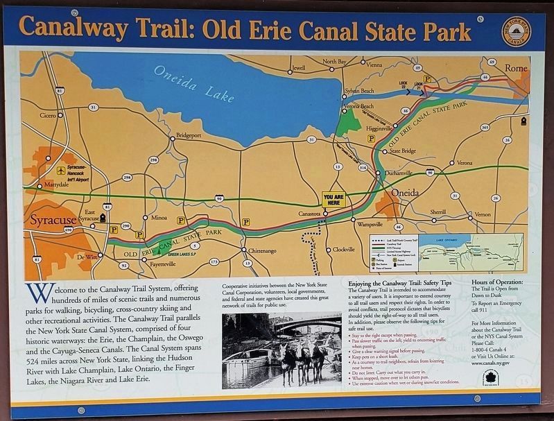 Canalway Trail (<i>marker back panel</i>) image. Click for full size.