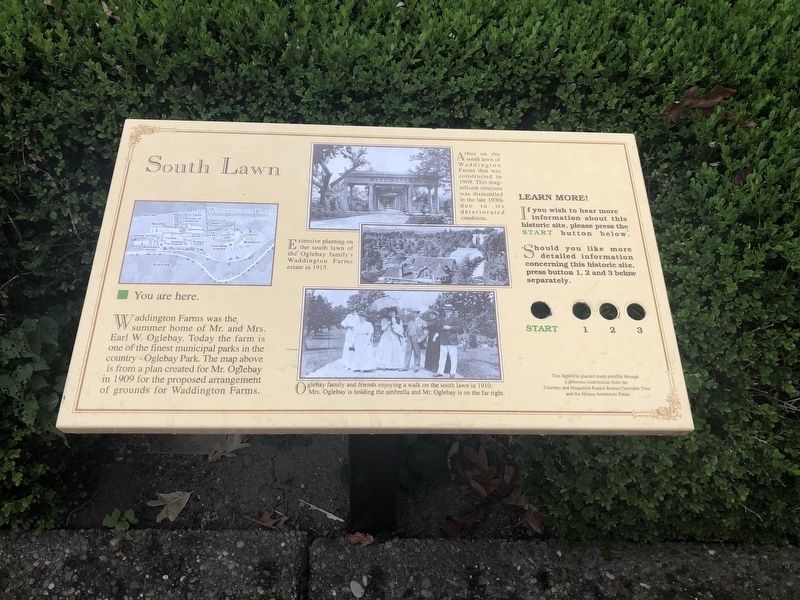 South Lawn Marker. Click for full size. South Lawn Marker image. Click for full size.