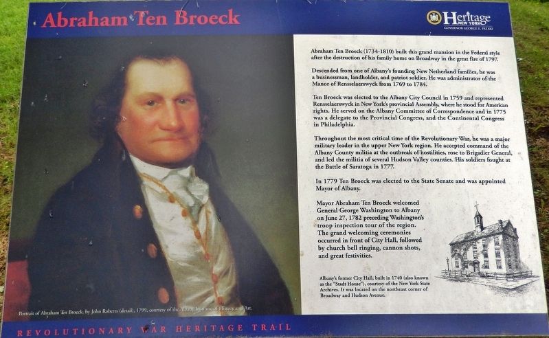 Abraham Ten Broeck Marker image. Click for full size.