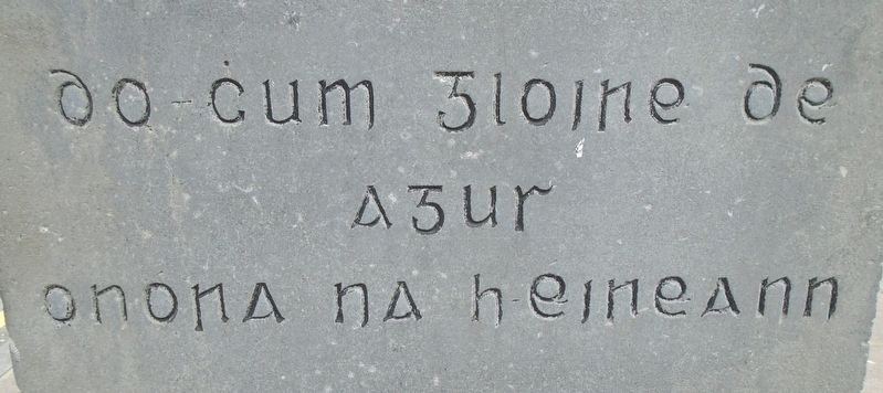 War Memorial Epitaph (Gaelic) image. Click for full size.