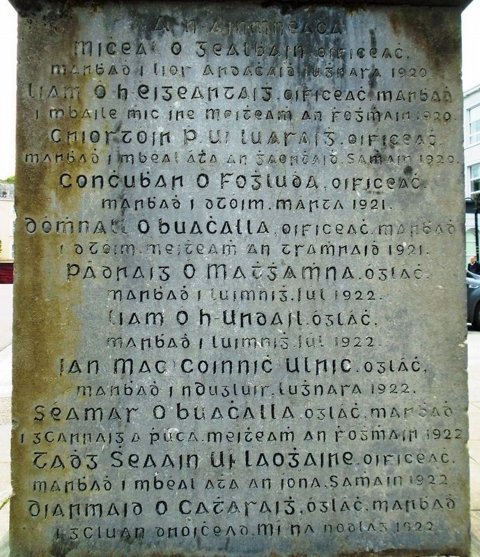 War Memorial Honored Dead (Gaelic) image. Click for full size.