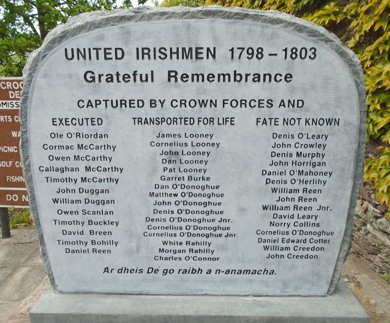 United Irishmen 1798 - 1803 Marker image. Click for full size.
