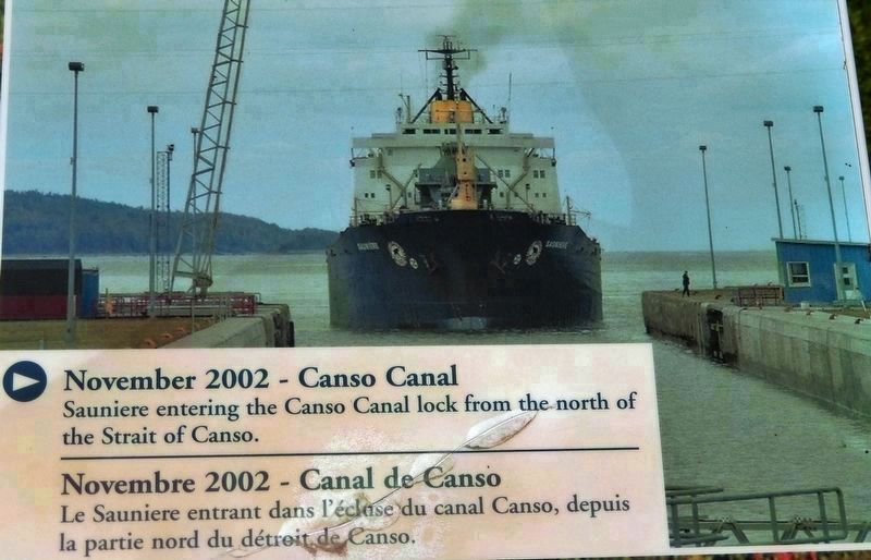 Marker detail: November 2002 – Canso Canal /<br>Novembre 2002 – Canal de Canso image. Click for full size.