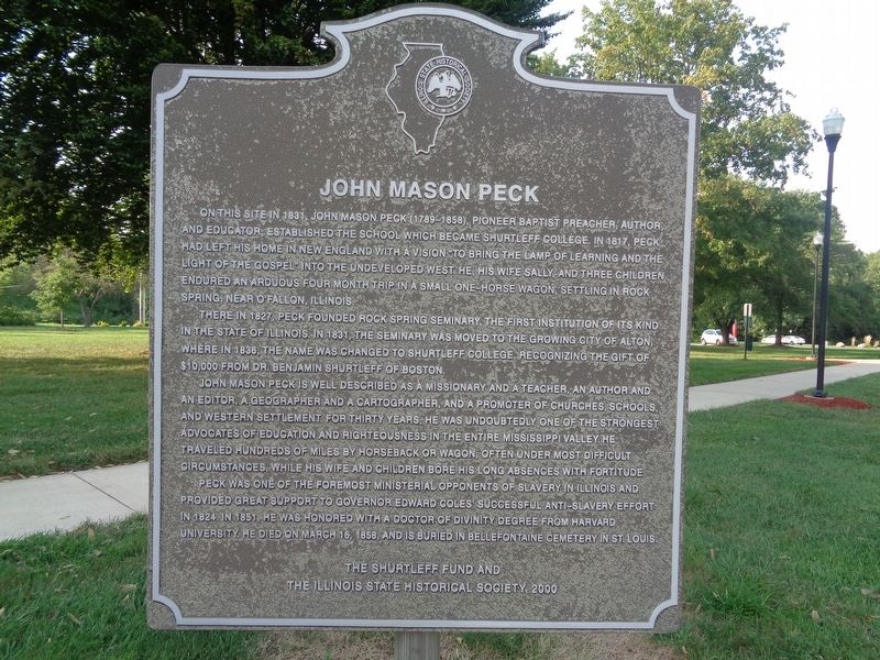 John Mason Peck Marker. Click for full size. John Mason Peck Marker image. Click for full size.