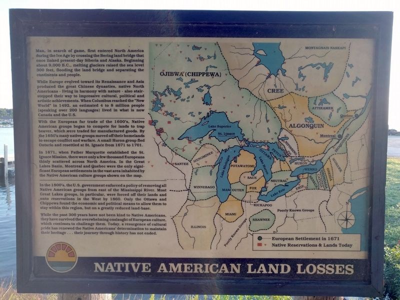Native American Land Losses Marker image. Click for full size.
