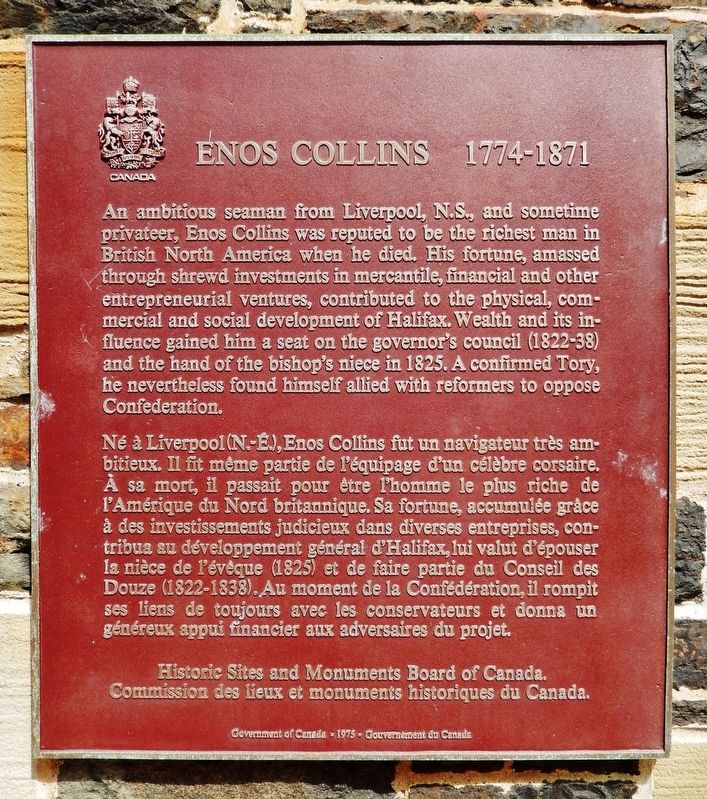 Enos Collins Marker image. Click for full size.
