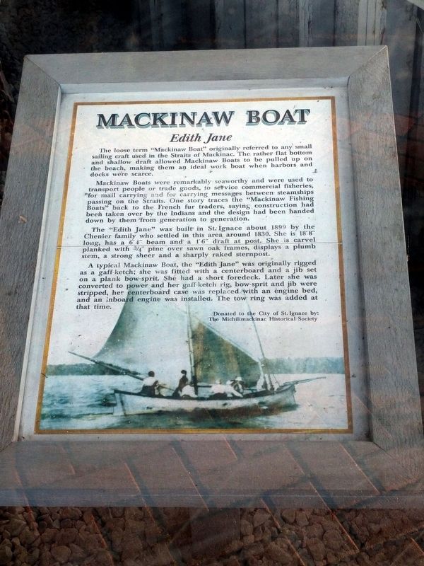 Mackinaw Boat Marker image. Click for full size.
