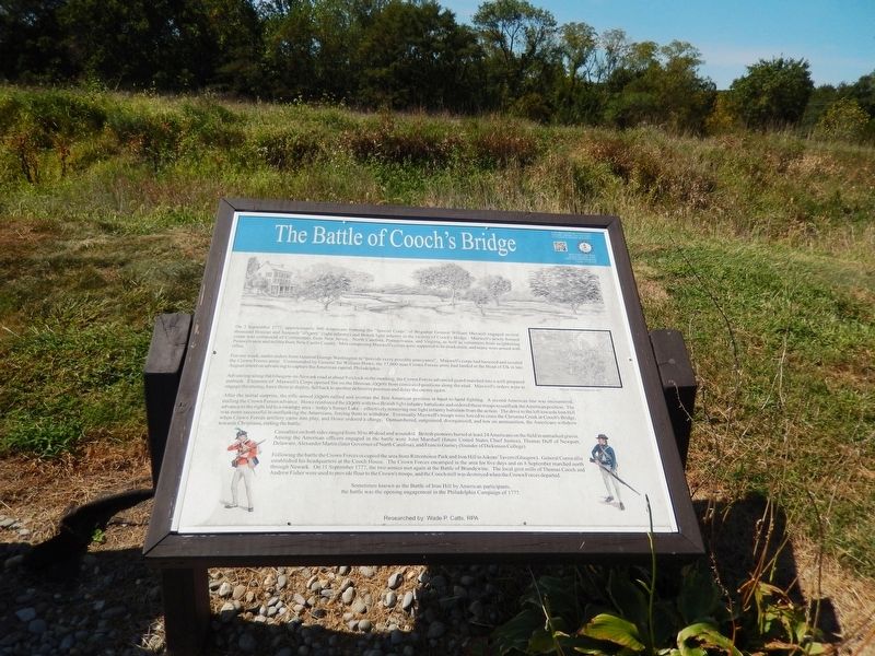 The Battle of Cooch’s Bridge Marker image. Click for full size.