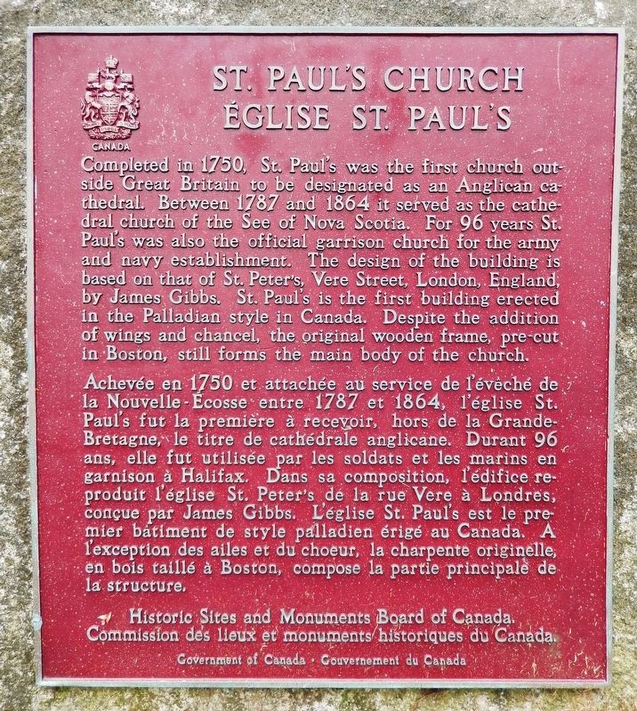 St. Paul’s Church / Église St. Pauls Marker image. Click for full size.