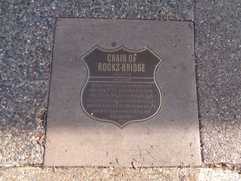 Chain Of Rocks Bridge Marker. Click for full size. Chain Of Rocks Bridge Marker image. Click for full size.