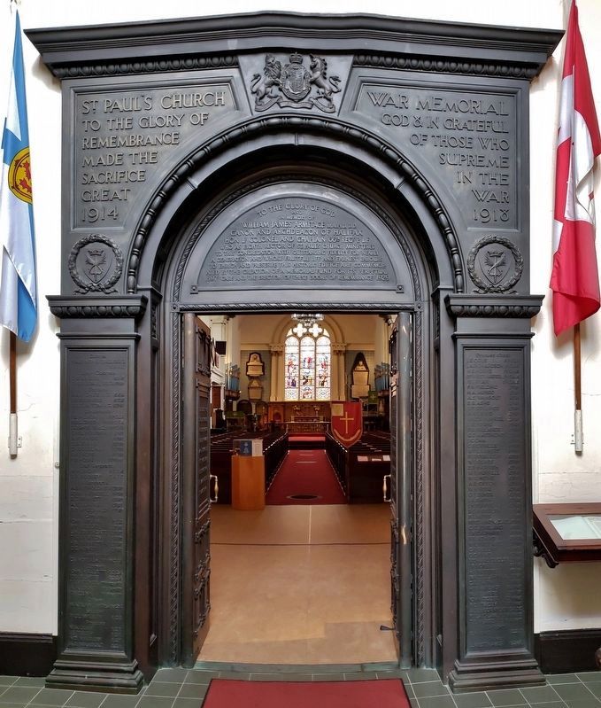 St. Paul’s Church Sanctuary Entrance<br>and World War I Memorial image. Click for full size.