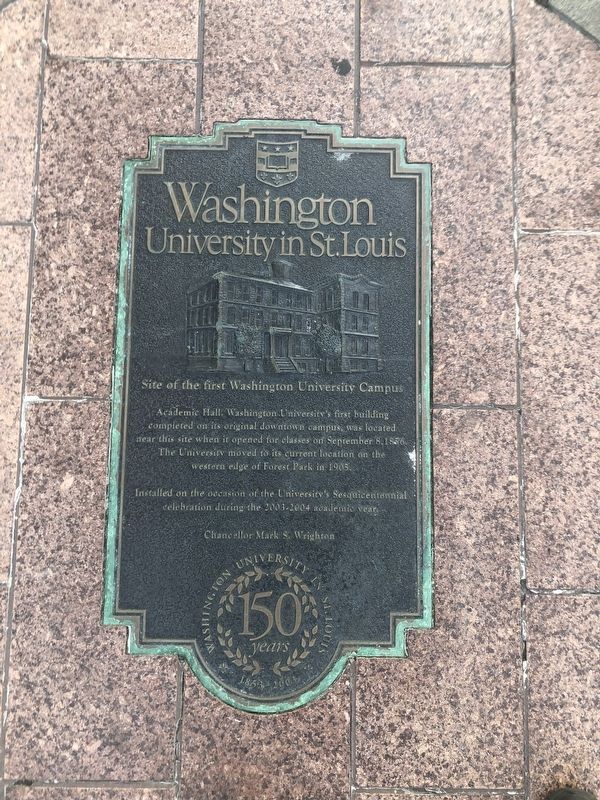 Site of the first Washington University Campus Marker image. Click for full size.