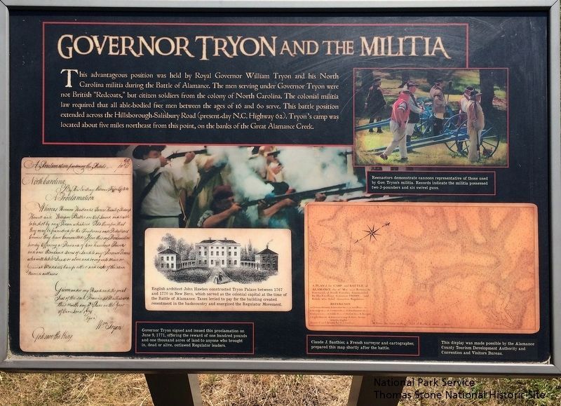 Governor Tryon and the Militia Marker image. Click for full size.