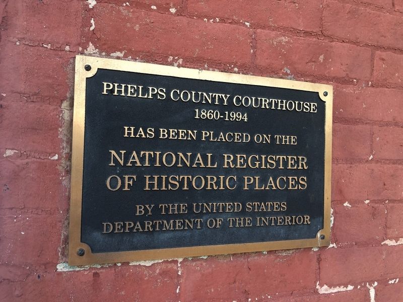Phelps County Courthouse Marker image. Click for full size.