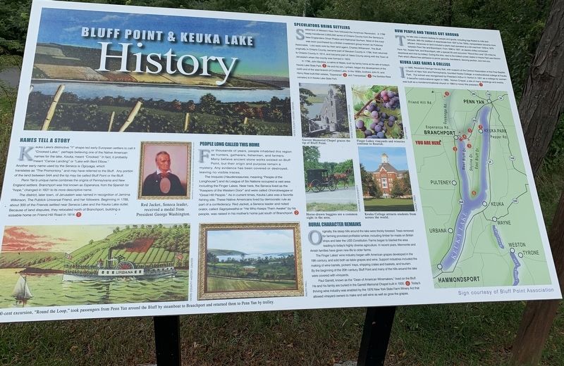 Bluff Point & Keuka Lake History Marker image. Click for full size.