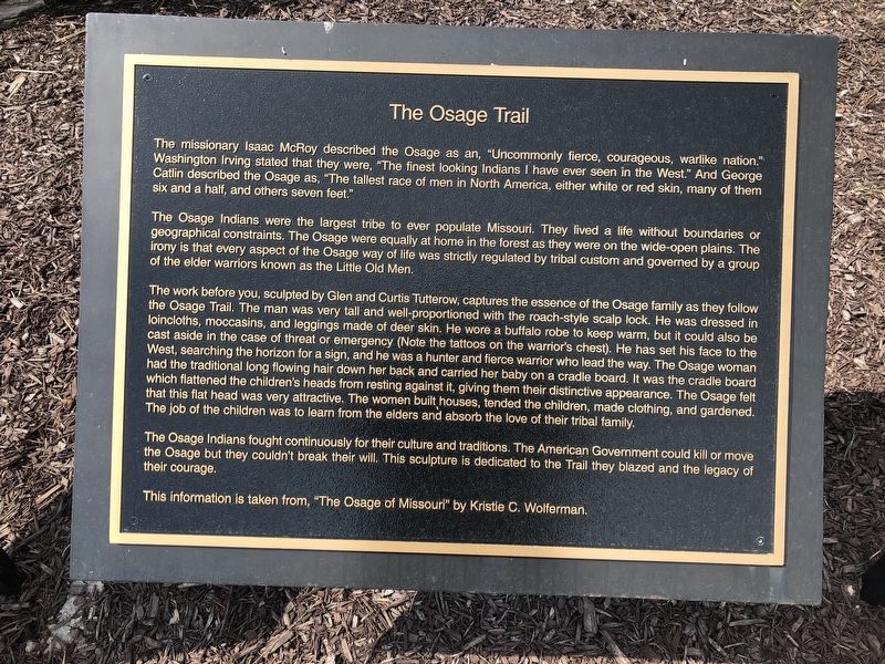 The Osage Trail Marker image. Click for full size.