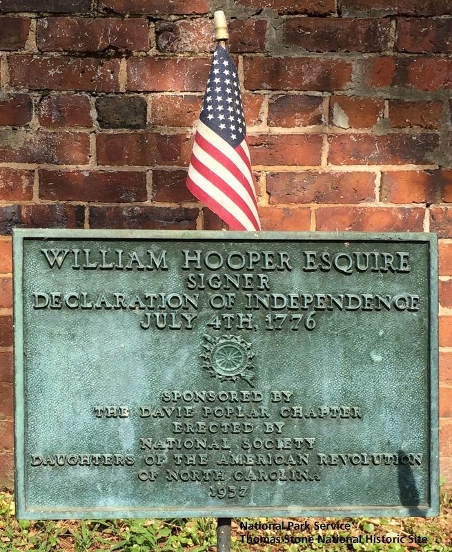 William Hooper Esquire Marker image. Click for full size.