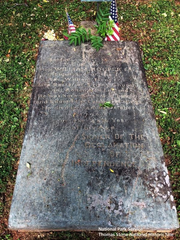 William Hooper grave site image. Click for full size.