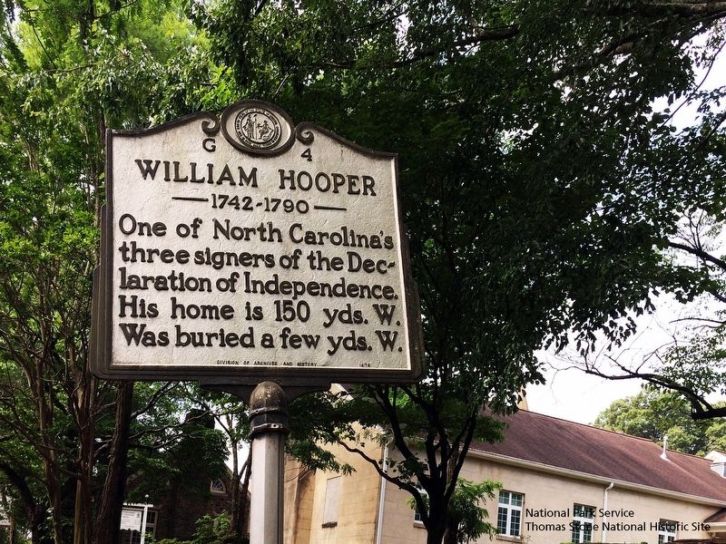 William Hooper Marker along North Churton Street. image. Click for full size.