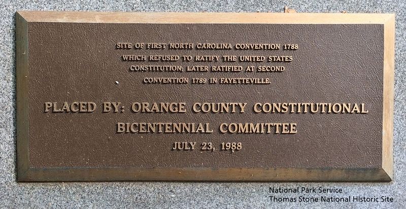 Site of First North Carolina Convention 1788 Marker image. Click for full size.