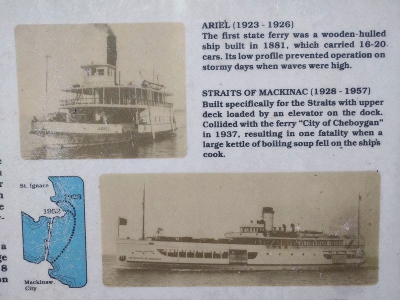 State Ferry Service Marker - upper images image. Click for full size.