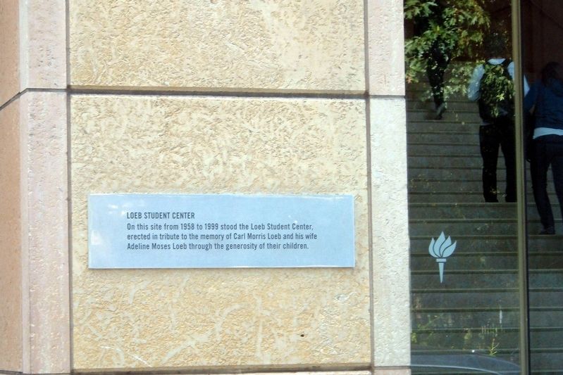 Loeb Student Center Marker. Click for full size. Loeb Student Center Marker image. Click for full size.