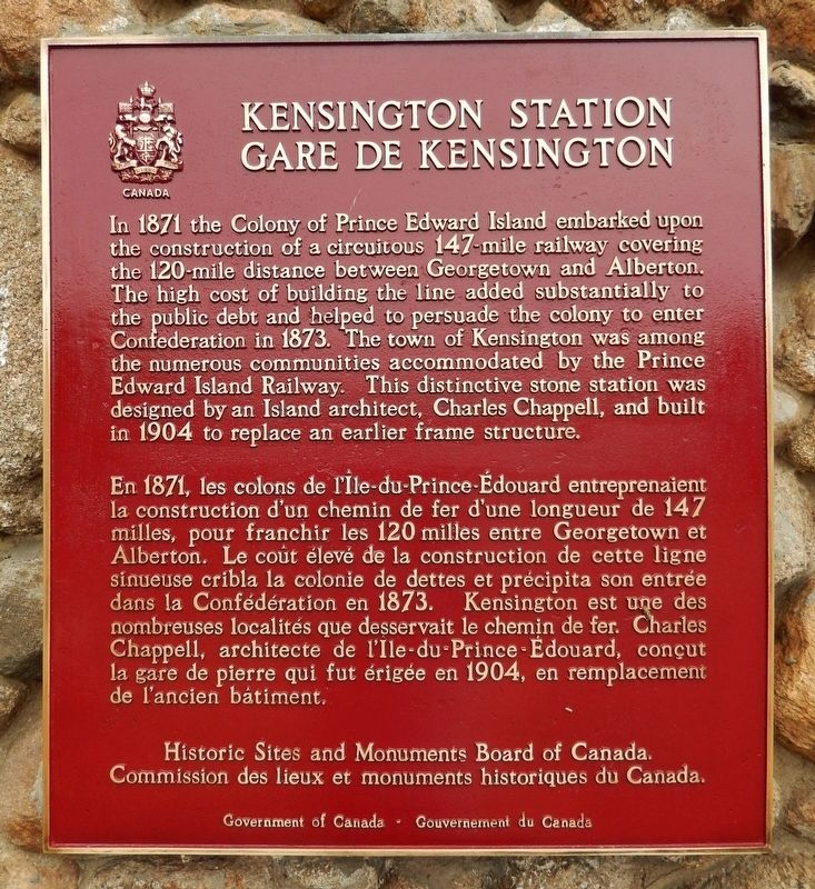 Kensington Station / Gare de Kensington Marker image. Click for full size.